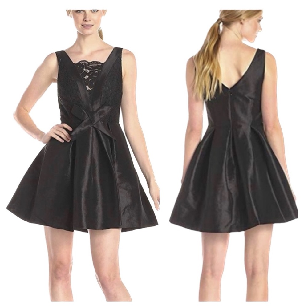 SALE Cece Lace Structured Fit & Flare Bow Ashton Dress